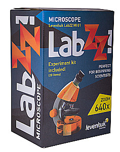 Levenhuk LabZZ M101 Orange Children's Microscope, 40x-640x, with Experiment Kit
