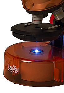 Levenhuk LabZZ M101 Orange Children's Microscope, 40x-640x, with Experiment Kit