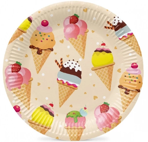 Disposable Ice Cream Plates (8 pcs)