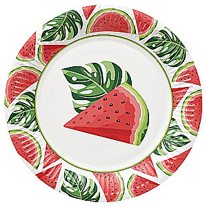 Jednorazowe talerze Tasty Watermelons (8 szt.)