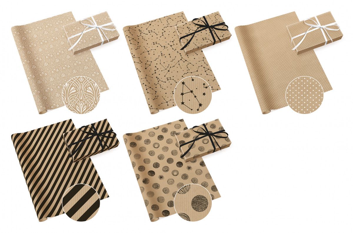 Geschenkverpackung Kraftpapier (70x200 cm), 6