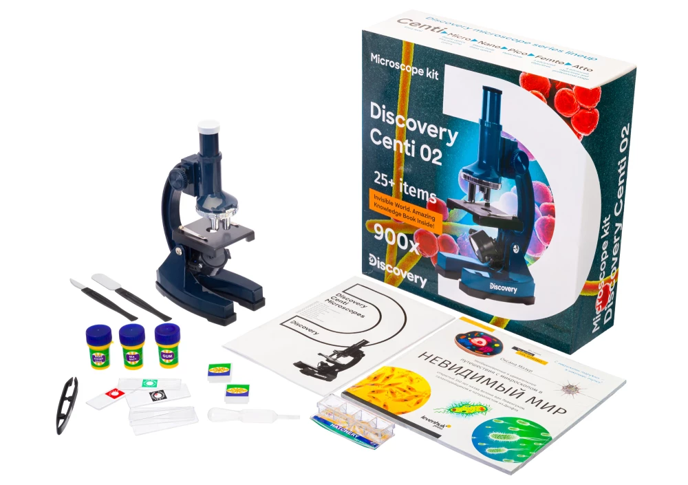 Levenhuk Discovery Centi 02 Microscope with Book