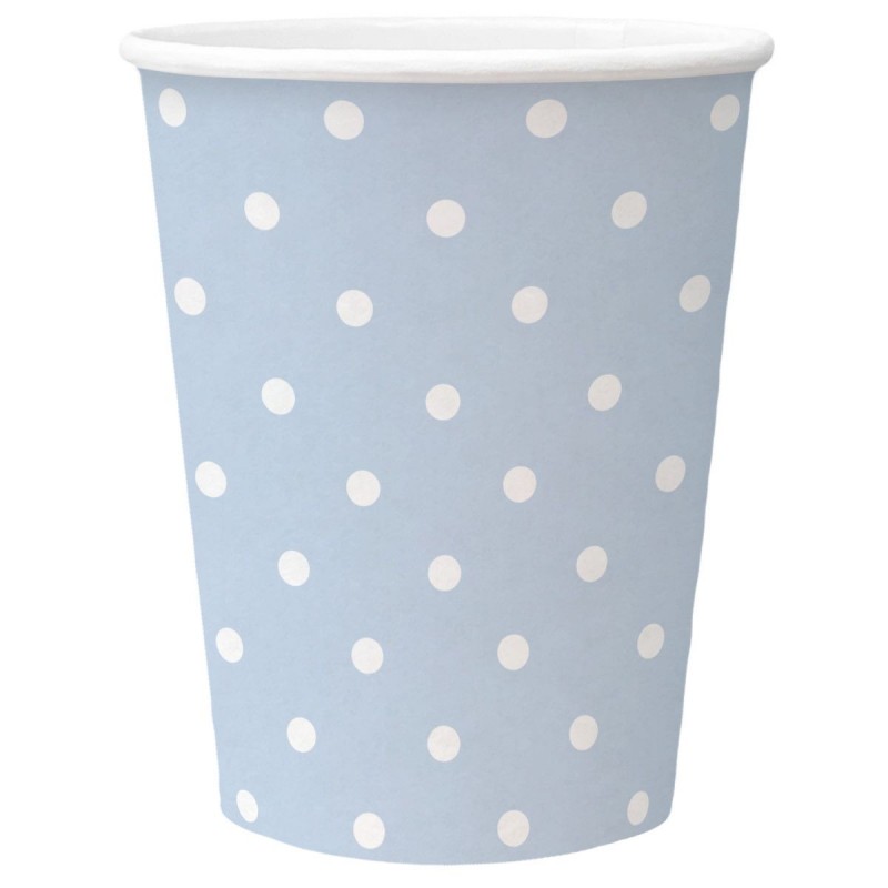 Einwegbecher Paw Dots Light Blue 250ml