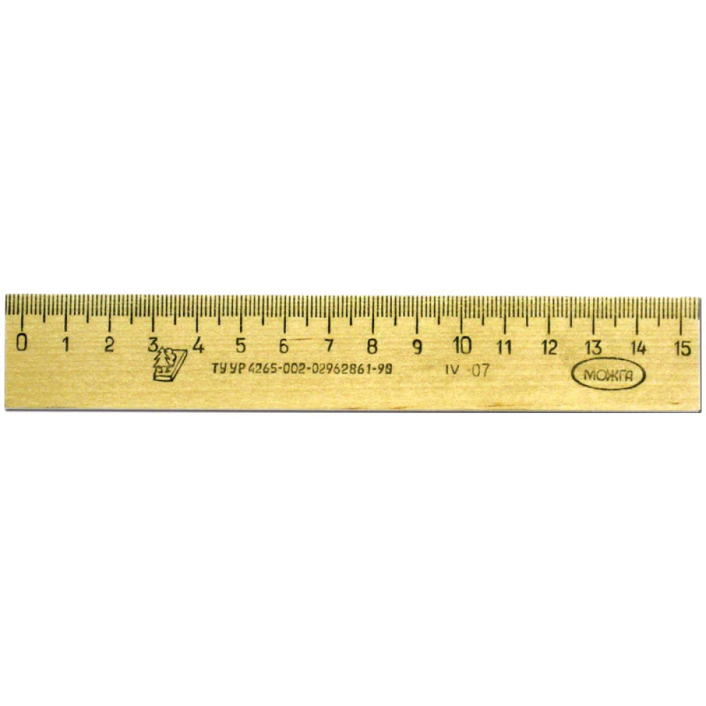 Wooden Ruler (15 cm)