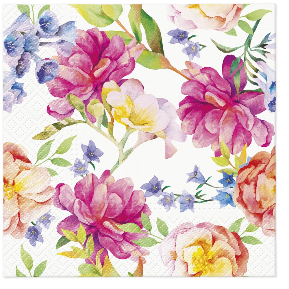 Orchid with Peony Napkins, 33x33 cm, 20 pieces
