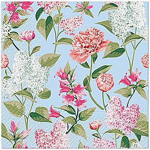 Salvetes 33x33 cm Lilac with peonies, 20 gab.