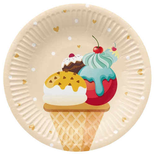Disposable Ice Cream Plate