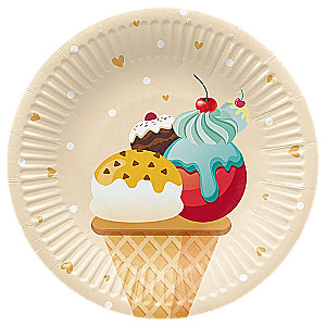 Jednorazowy talerz Ice cream