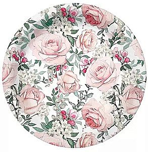 Gorgeous Roses Disposable Plates (8 pieces)