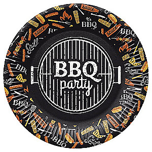 Jednorazowe talerze BBQ Party (8 sztuk)