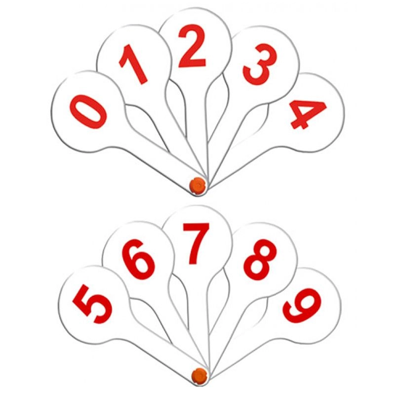 Cash Register (Fan) Numbers from 0 to 9