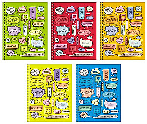 Notebook 48 sheets, A5, grid, Bright Emotions