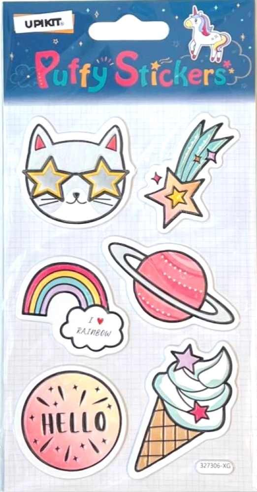 Hard Puffy Stickers (mix)