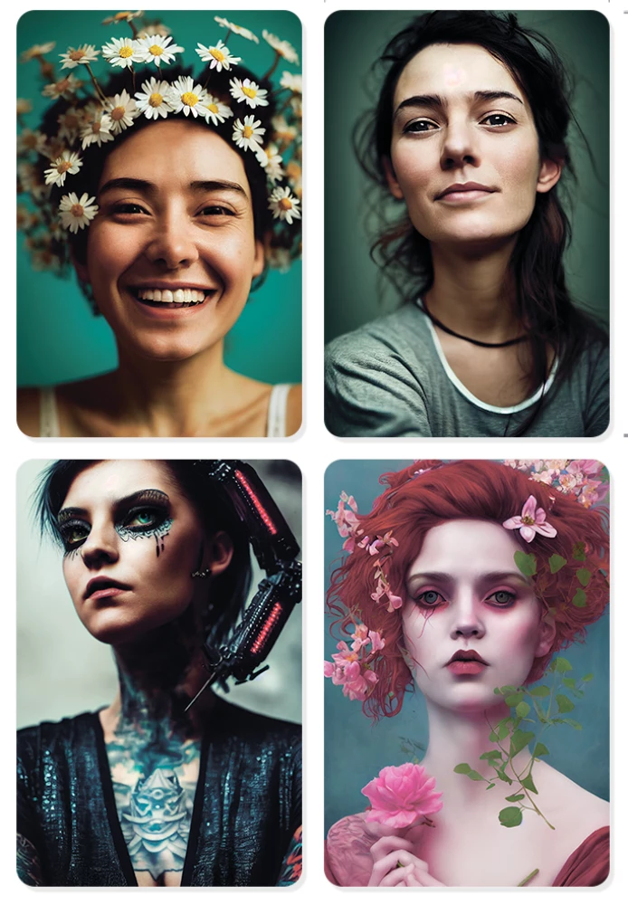 Metaphorical Associative Cards Portrait of a Woman