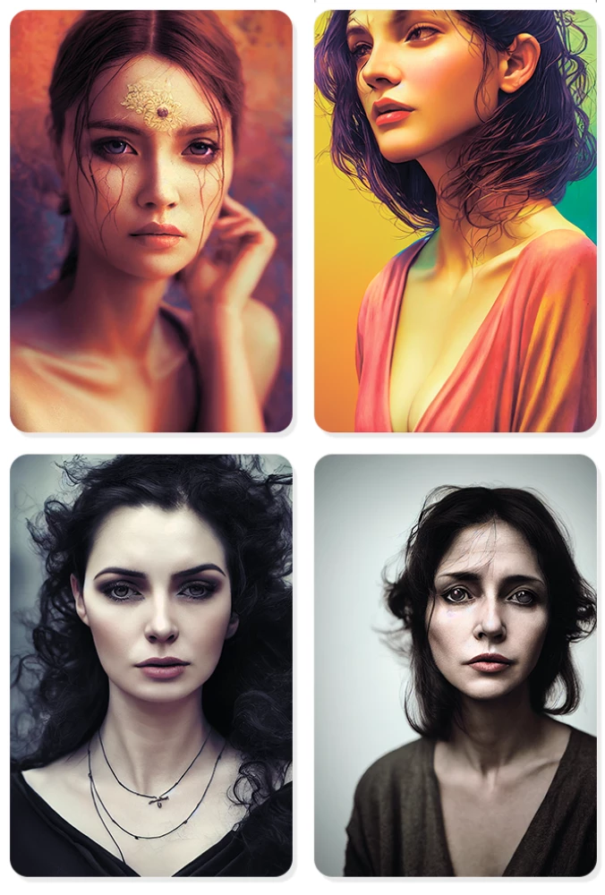 Metaphorical Associative Cards Portrait of a Woman