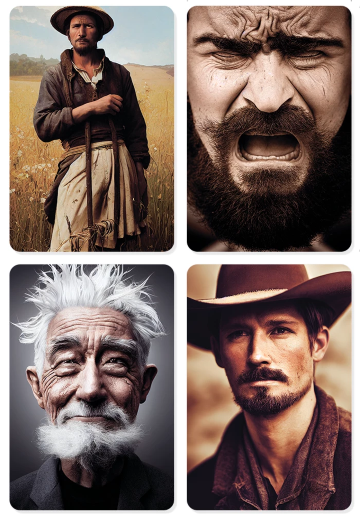 Metaphorical Cards Portrait of a Man