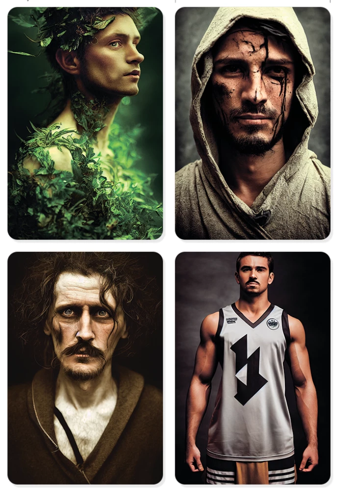 Metaphorical Cards Portrait of a Man