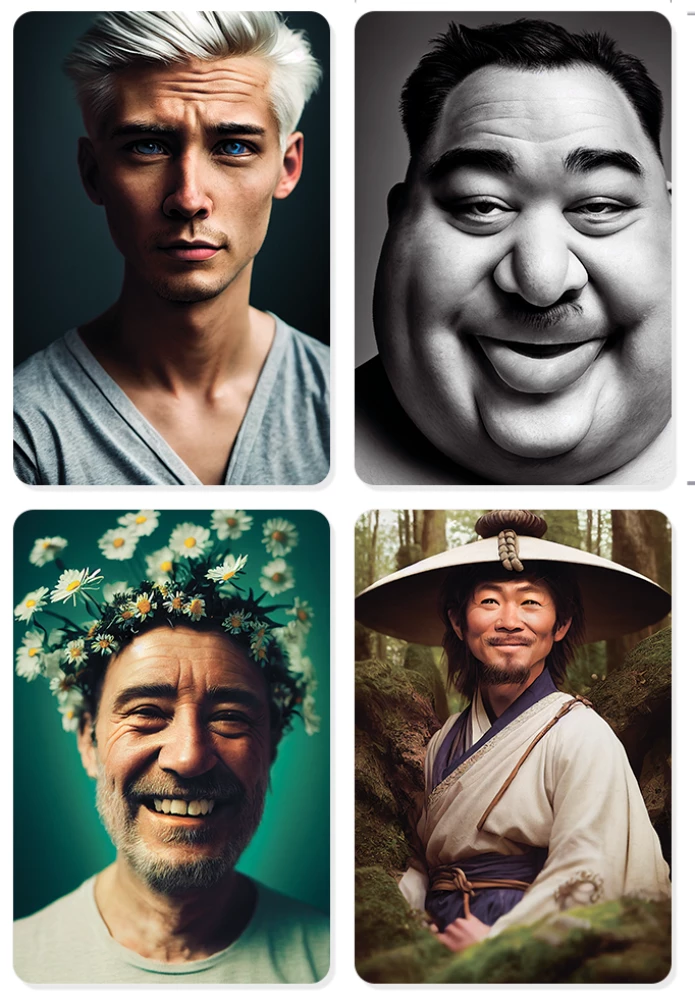 Metaphorical Cards Portrait of a Man