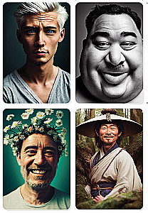 Metaphorical Cards Portrait of a Man