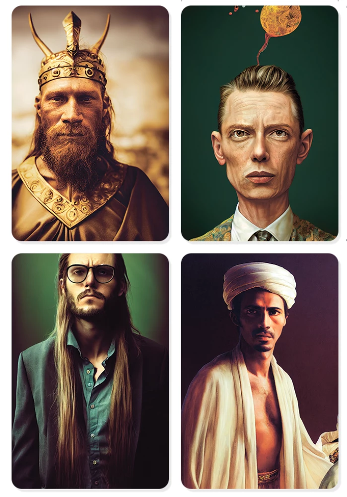 Metaphorical Cards Portrait of a Man