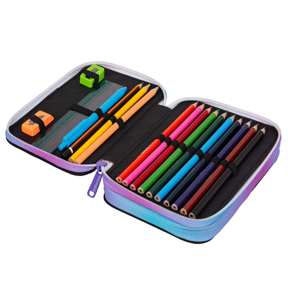 Double pencil case with accessories Coolpack Jumper 2 - Starry Night