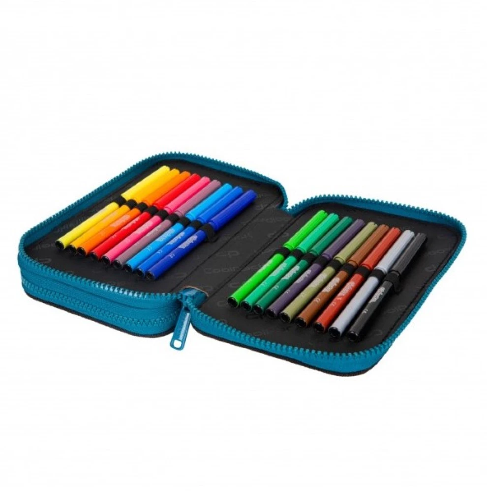 Penal with 2 compartments and accessories Coolpack Jumper 2 - Fossil