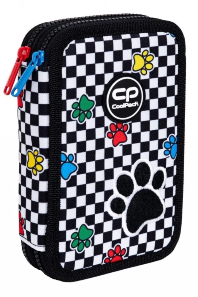 Pencil case with 2 compartments and accessories Coolpack Jumper 2 - Catch me