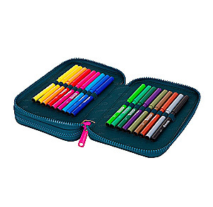 Pencil case with 2 compartments and accessories Coolpack Jumper 2 - Sunny day