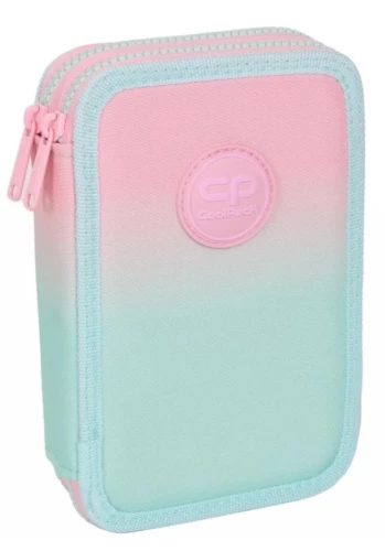 Pencil case with 2 compartments and accessories Coolpack Jumper 2 - Gradient strawberry