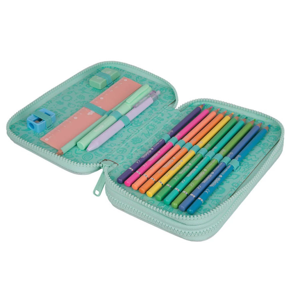 Coolpack Jumper 2 Pencil Case with 2 Compartments and Accessories - Pastel/powder mint