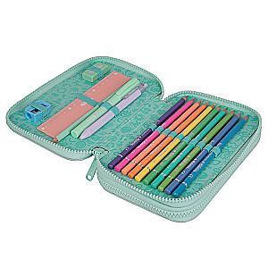 Coolpack Jumper 2 Pencil Case with 2 Compartments and Accessories - Pastel/powder mint