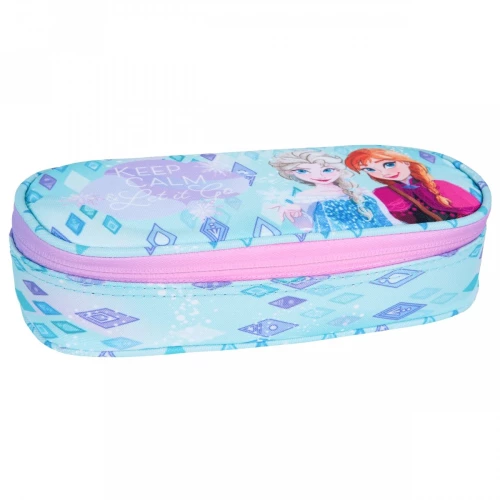 Pencil case with 2 compartments and accessories Coolpack Campus - Frozen