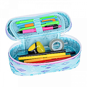 Pencil case with 2 compartments and accessories Coolpack Campus - Frozen