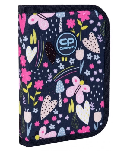 Two-flap pencil case with flowers, without fittings CoolPack Clipper - In the garden