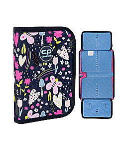 Two-flap pencil case with flowers, without fittings CoolPack Clipper - In the garden
