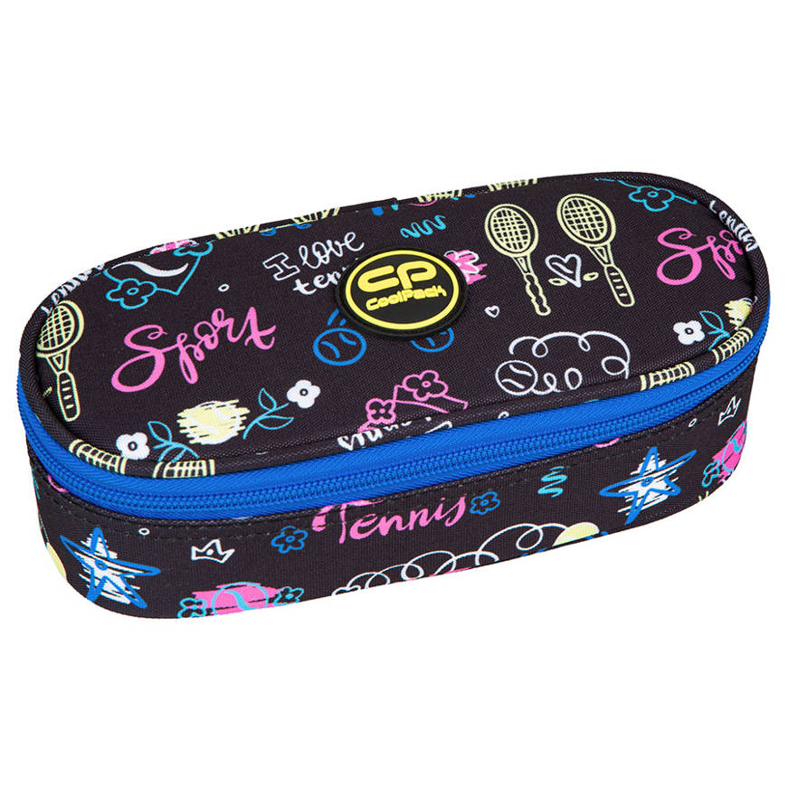 Pencil case with 1 compartment without equipment Coolpack CAMPUS Tennis star