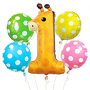 Foil Balloon - Giraffe No. 1 (set of 5 balloons)
