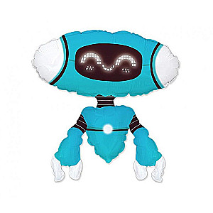 Balon foliowy - Robot (niebieski)