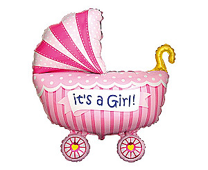 Balon foliowy - Its a Girl! (różowy)