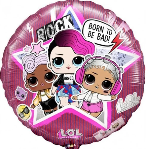 Foil Balloon 18"/46cm. LOL Dolls. Rock Stars