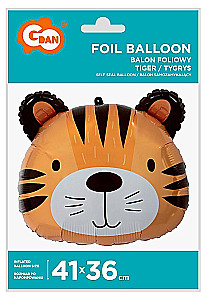 Foil Balloon 41x36cm. Tiger
