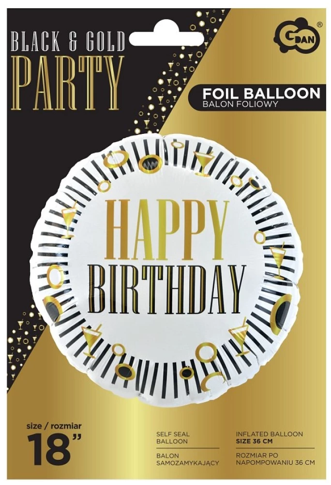 Foil Balloon 18"/ 46 cm. Happy Birthday