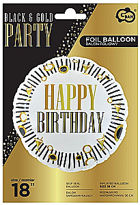 Foil Balloon 18"/ 46 cm. Happy Birthday