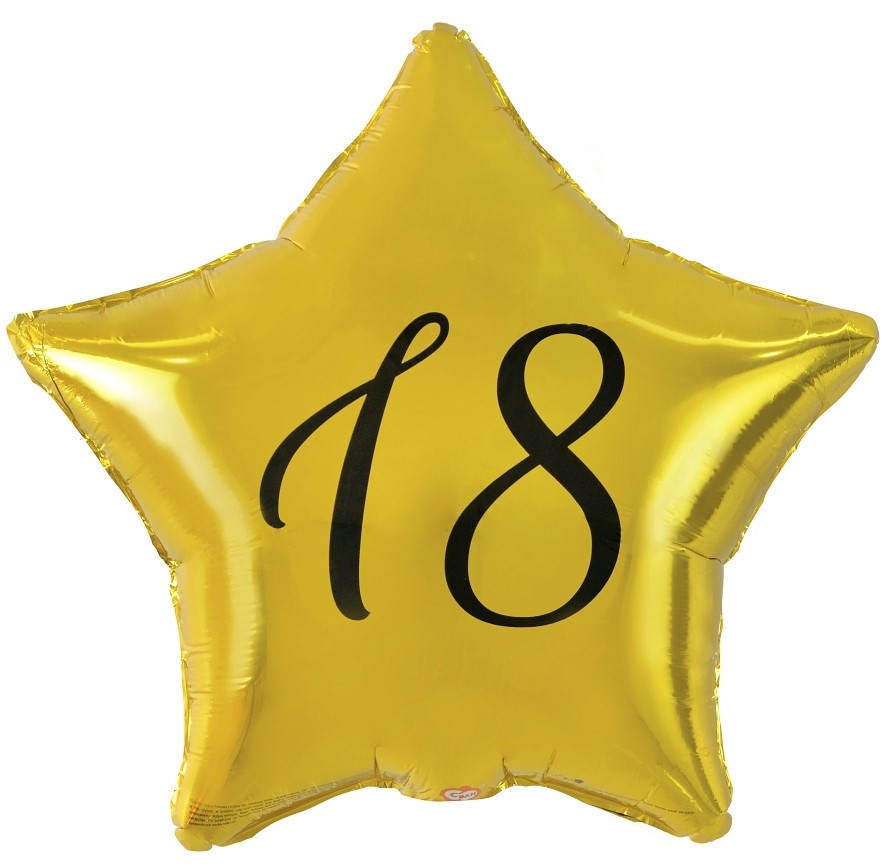 Balon foliowy - Złota gwiazda