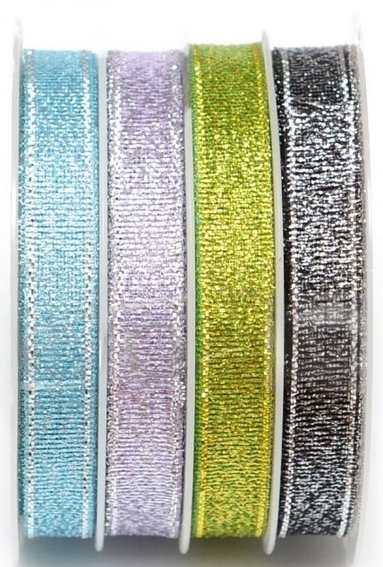 Glitzerband mit 4 Kreisen auf der Rolle