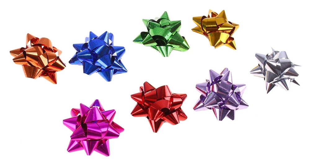 Star Bow 2.5 cm, Assorted