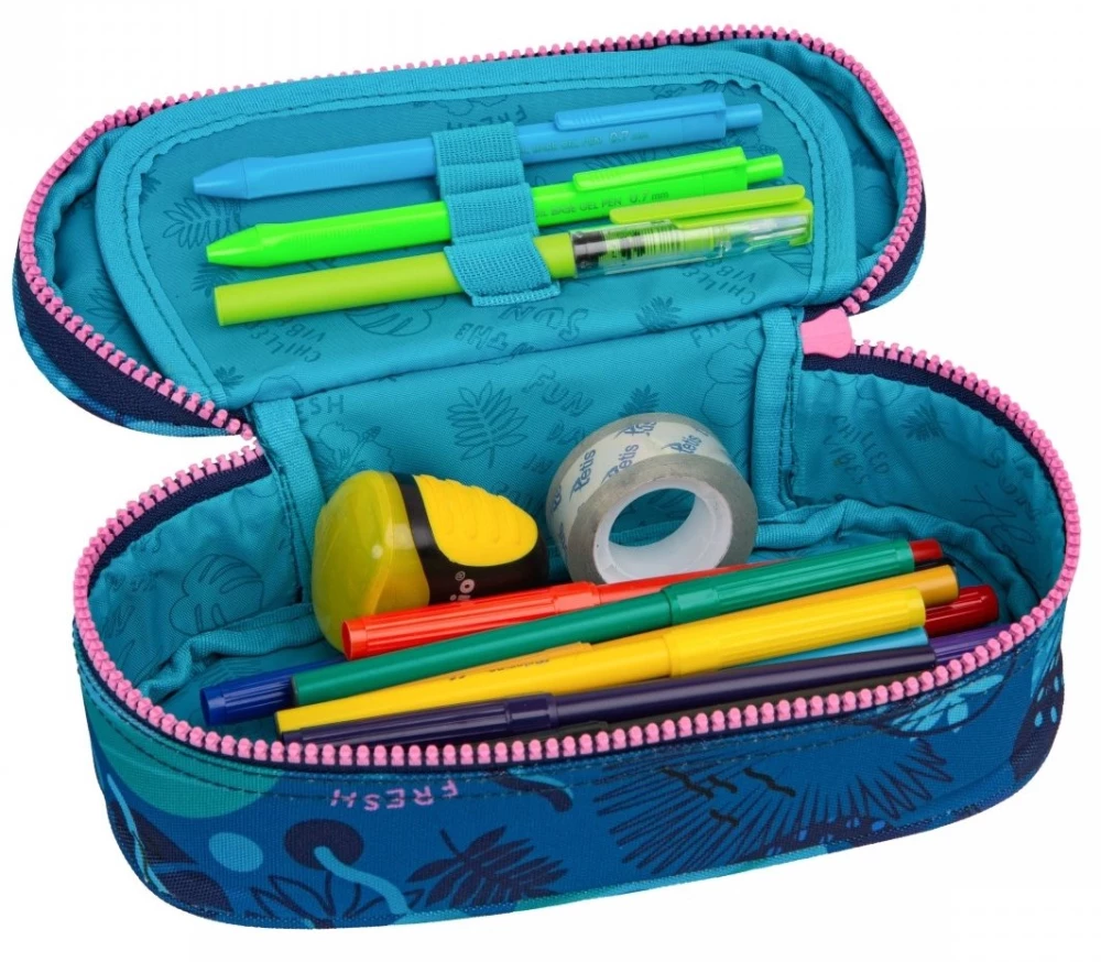 Pencil case with 2 compartments and accessories Coolpack Campus - Stitch