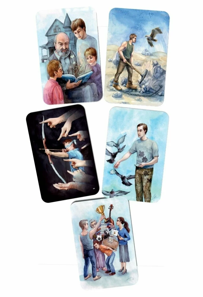 Metaphorical cards - It's all about him. The metaphor of male identity