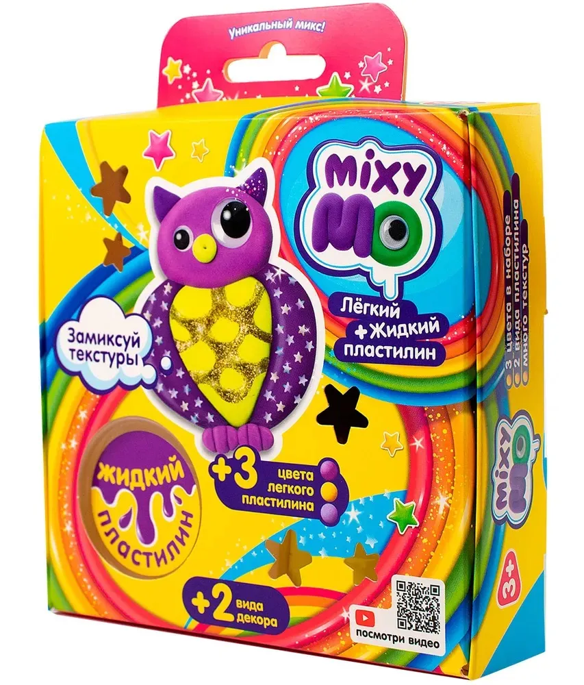 Radošais komplekts - Vieglā plastilīna MixyMo. Pūce