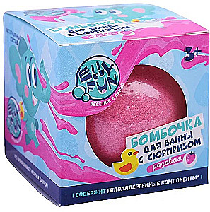 Bath Bomb ELLYFUN with Surprise. Color Pink